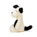 Jellycat Bashful Black and Cream Rufferty Puppy - Medium