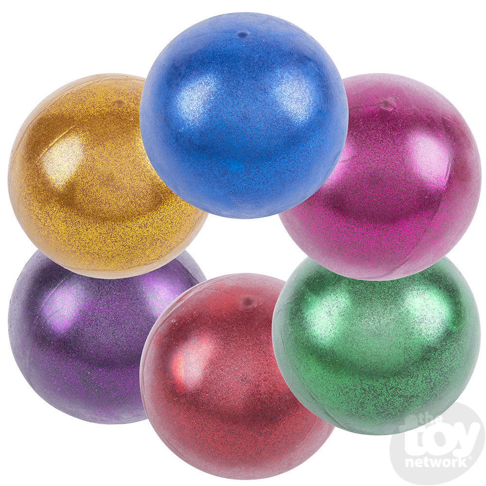 Squish and Stretch Glitter Ball (Single) - Random Color