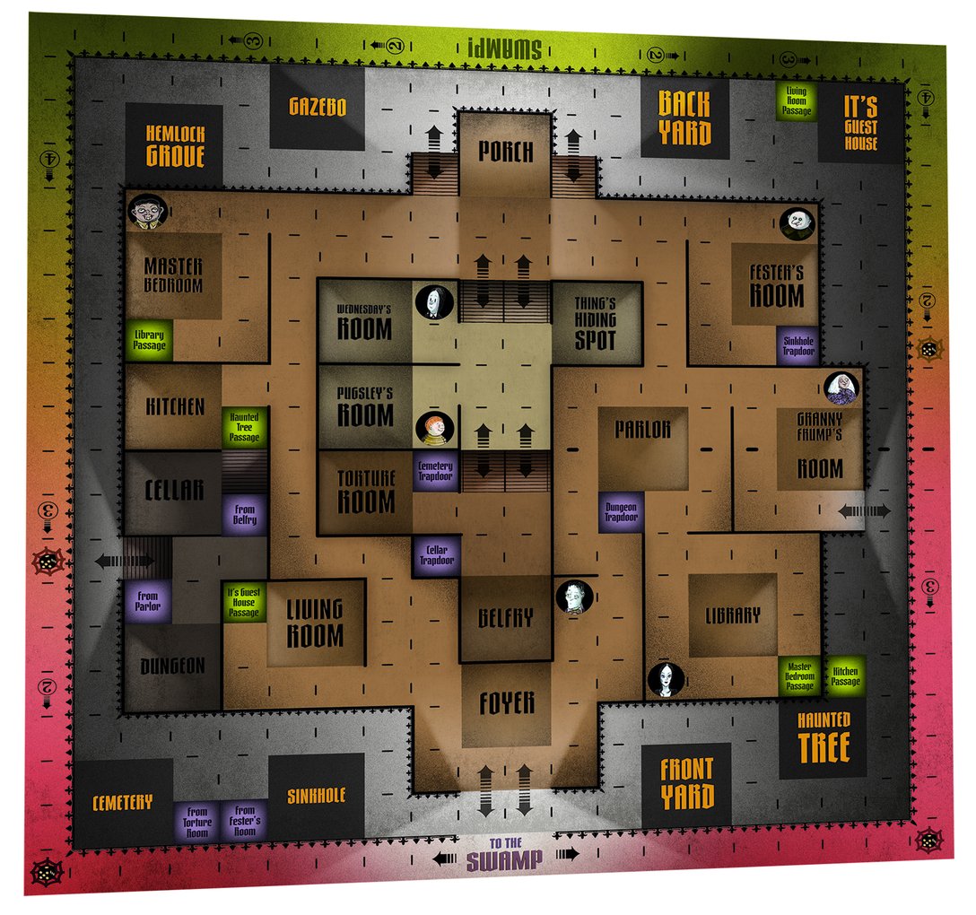 The Addams Family - A Delightfully Frightful Creepy Board Game    