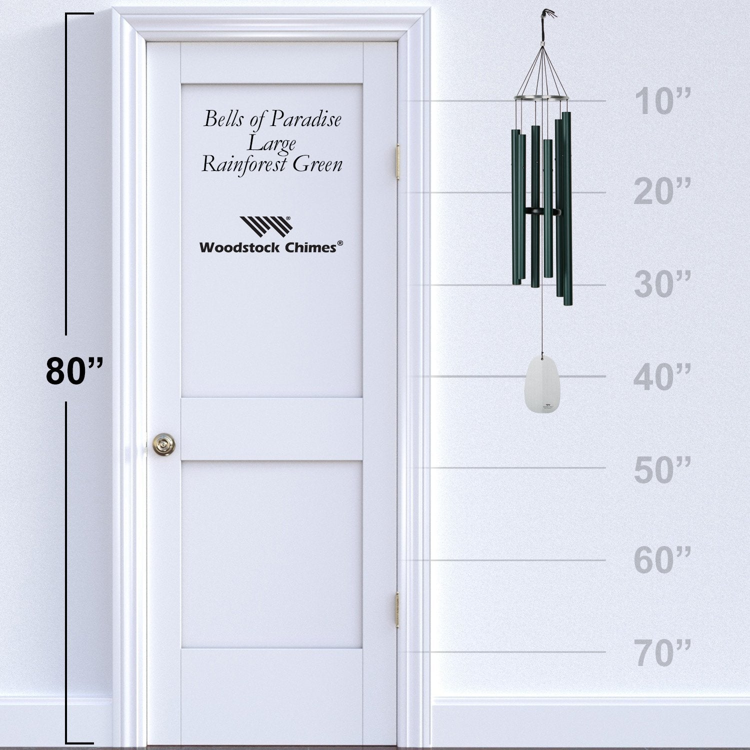 Bells Of Paradise - Large 44 Rainforest Green    