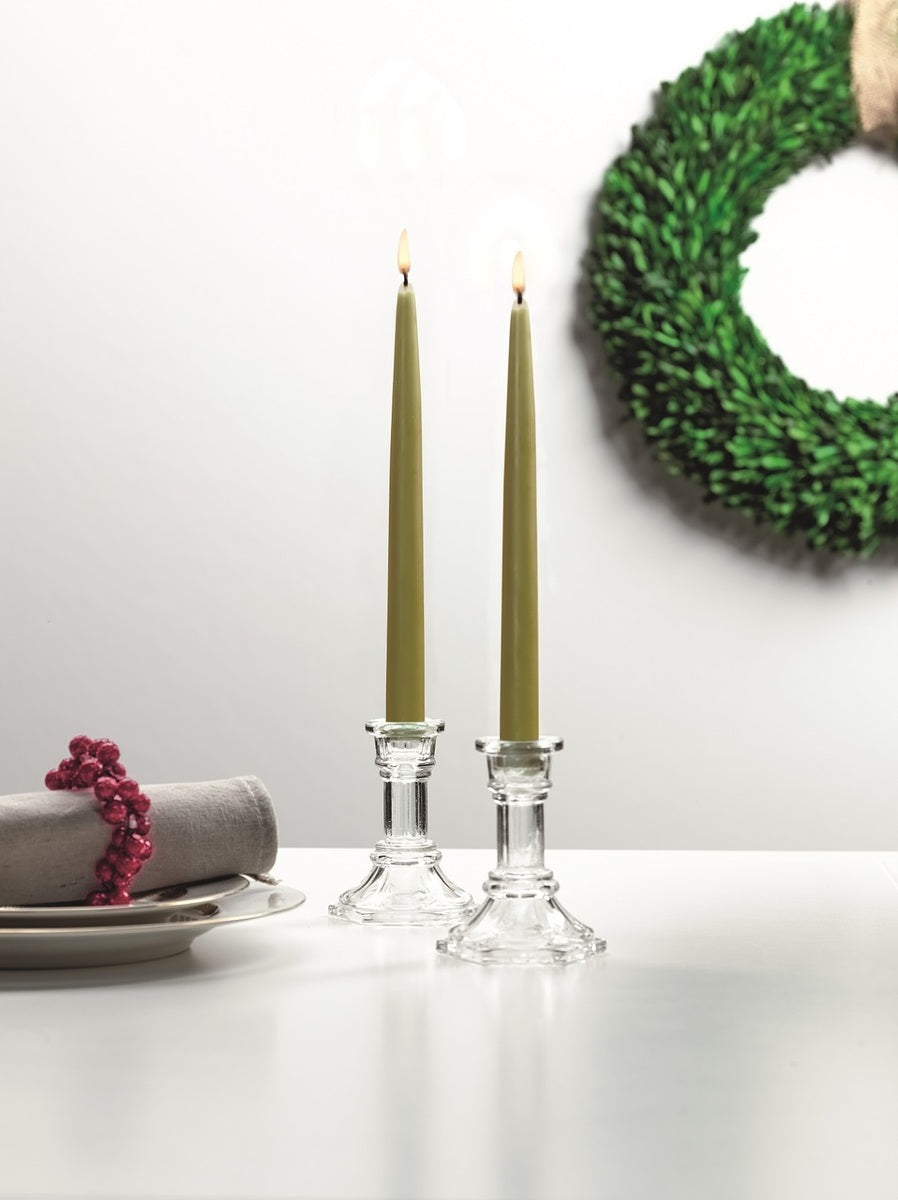 Traditional Bayberry Scented Taper Candles - Set of 2    
