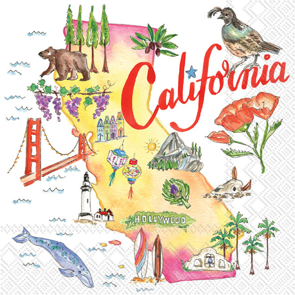 California State - Cocktail Napkins    