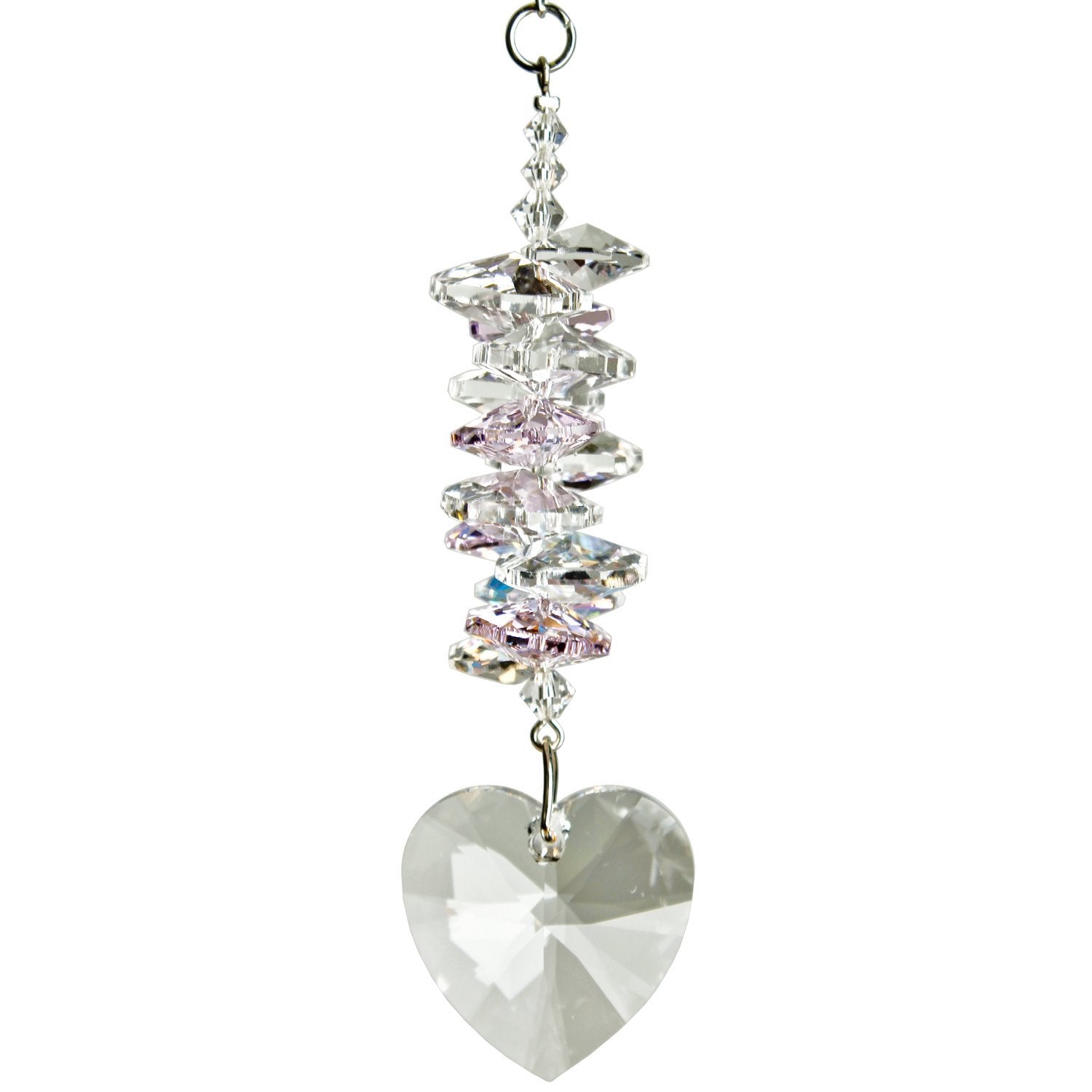 Crystal Heart Cascade - Rose    