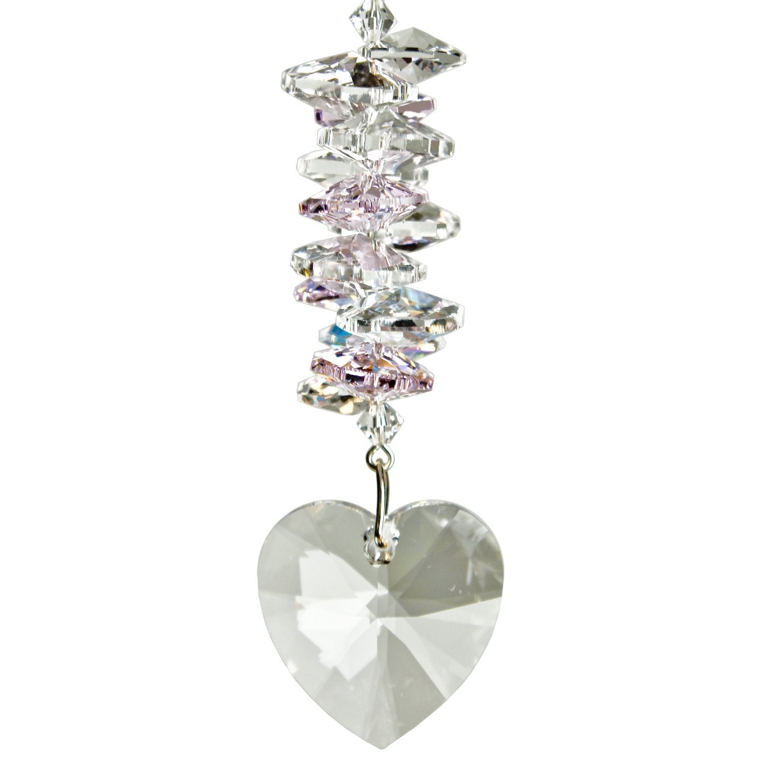 Crystal Heart Cascade - Rose    