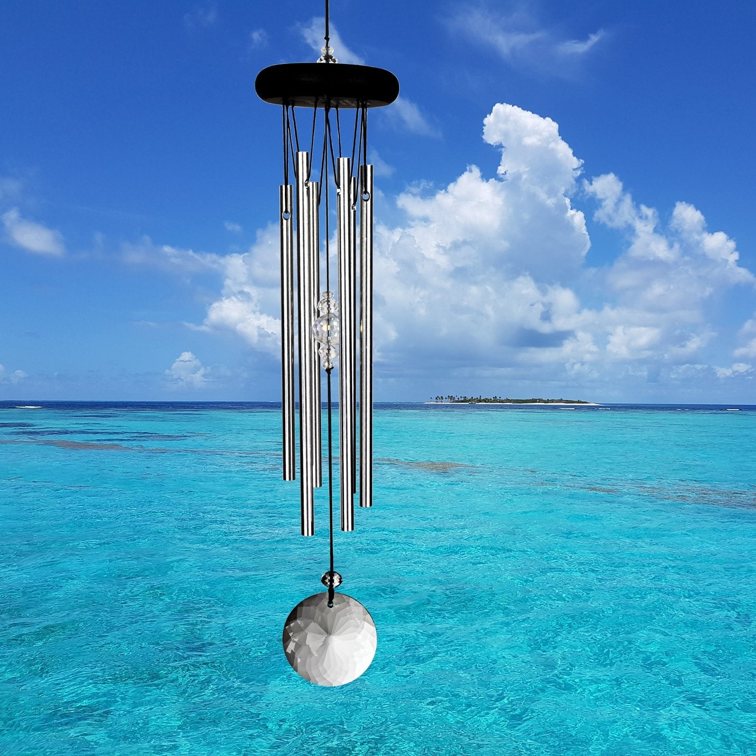 Crystal Meditation Chime - Silver    