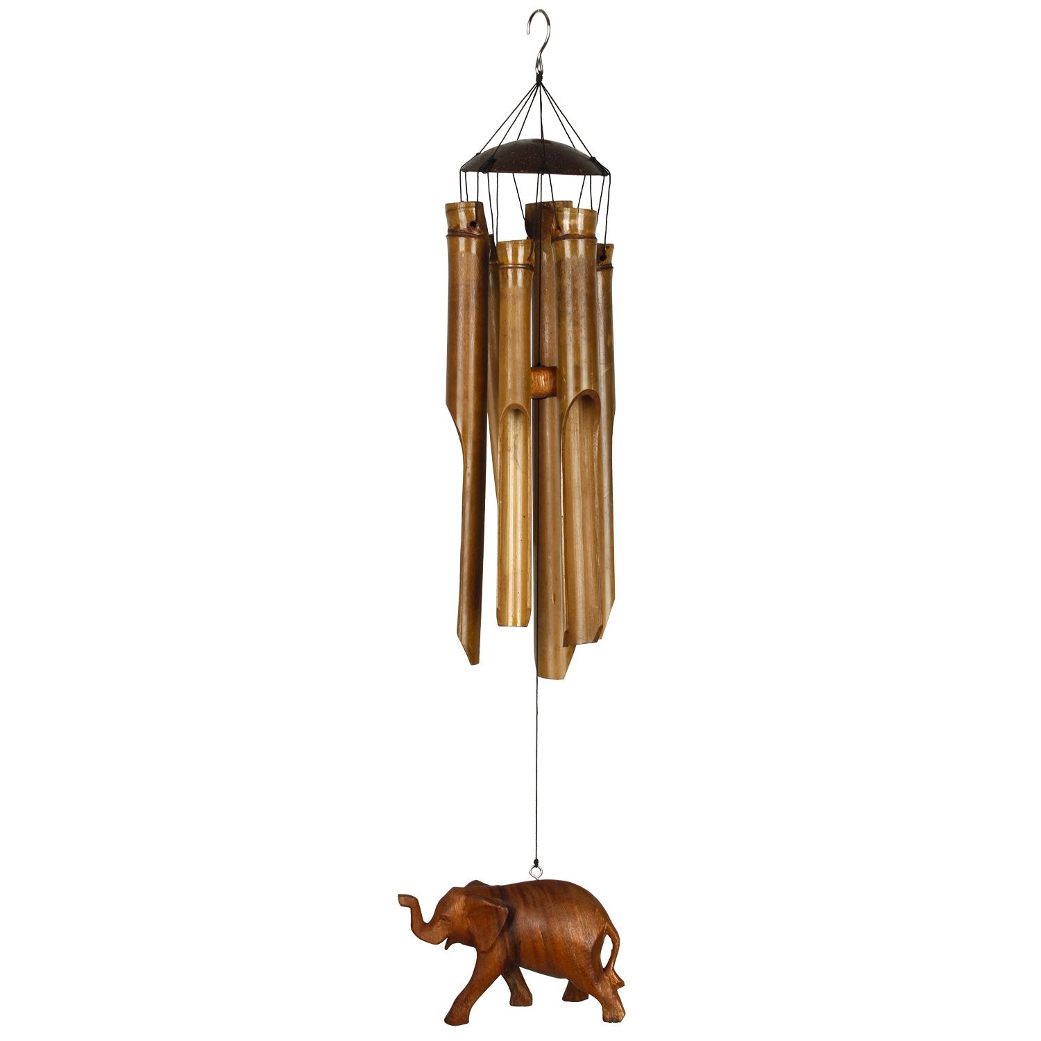 Half Coconut Bamboo Elephant Chime    