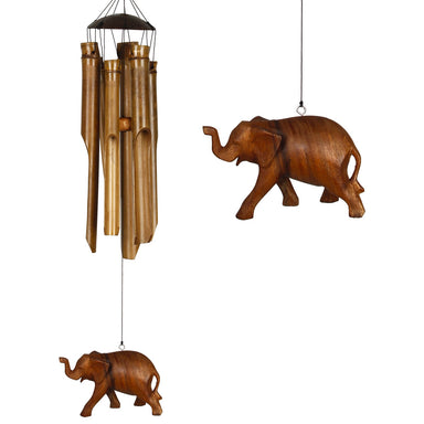 Half Coconut Bamboo Elephant Chime    