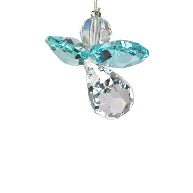 Crystal Guardian Angel - Blue Zircon    