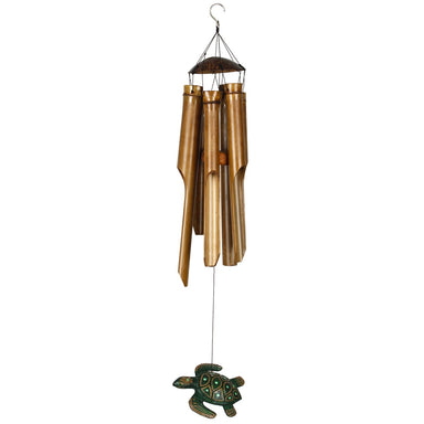 Half Coconut Bamboo Sea Turtle Chime    