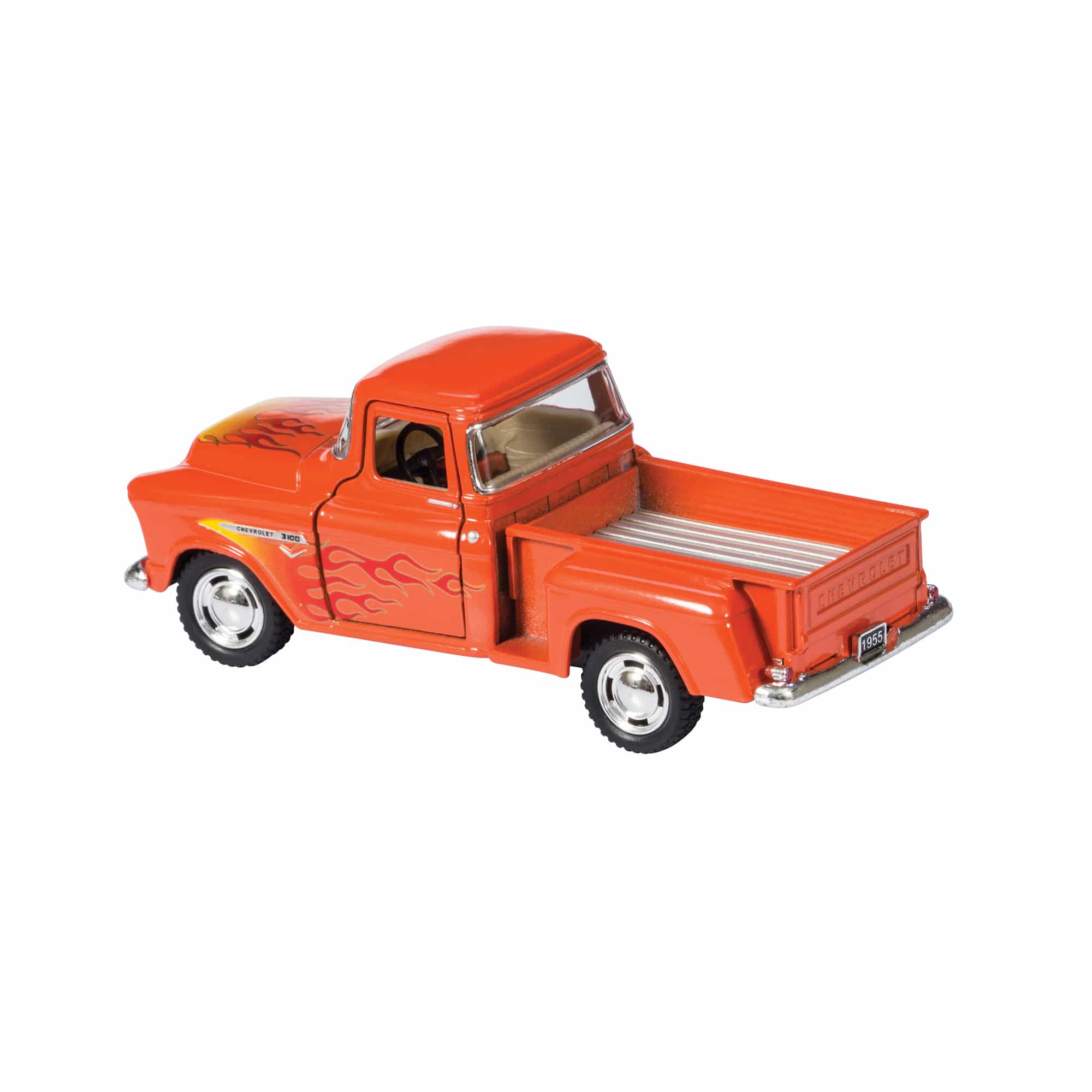 Diecast 1955 Chevy Pick Up Truck With Flames (Single) - Various Colors