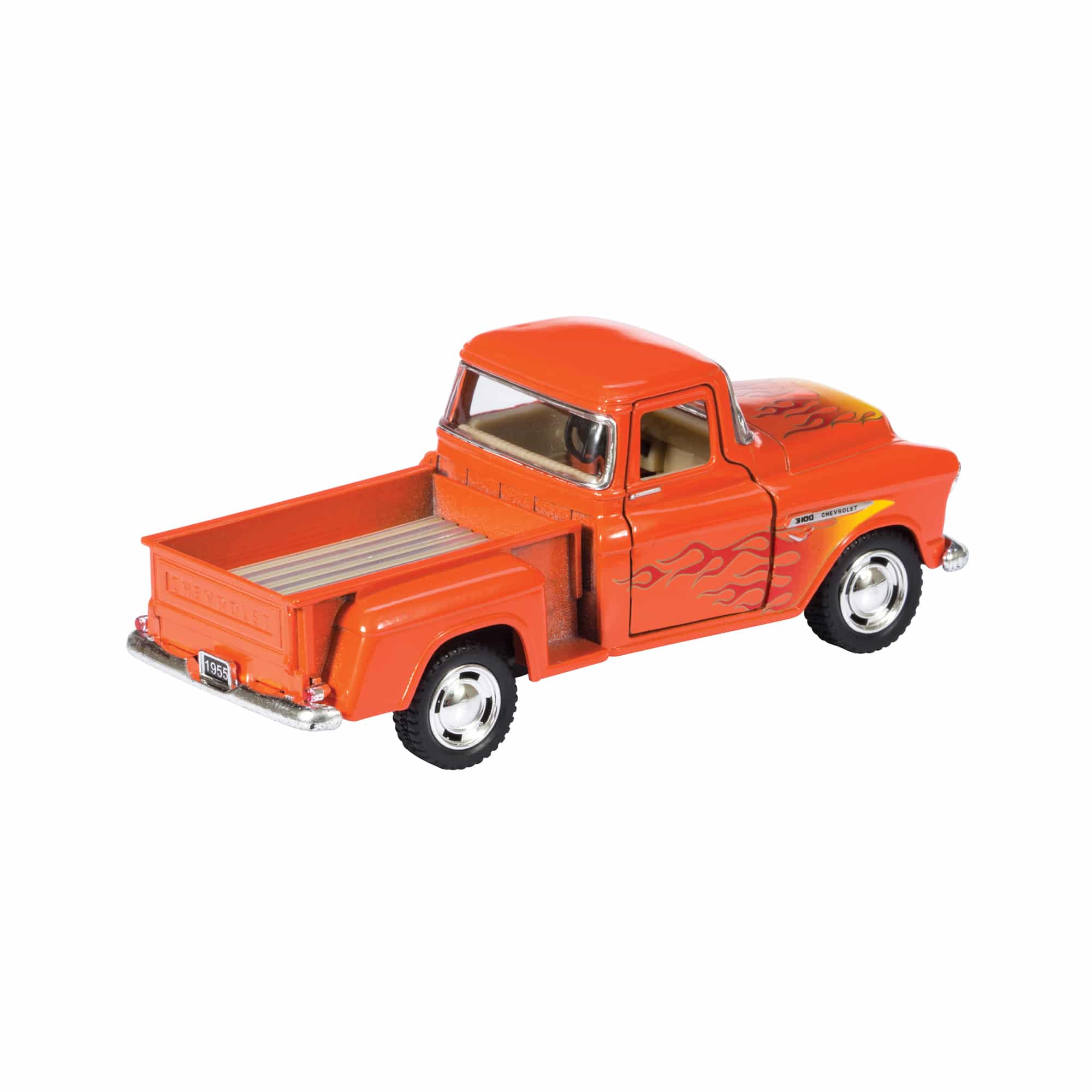 Diecast 1955 Chevy Pick Up Truck With Flames (Single) - Various Colors