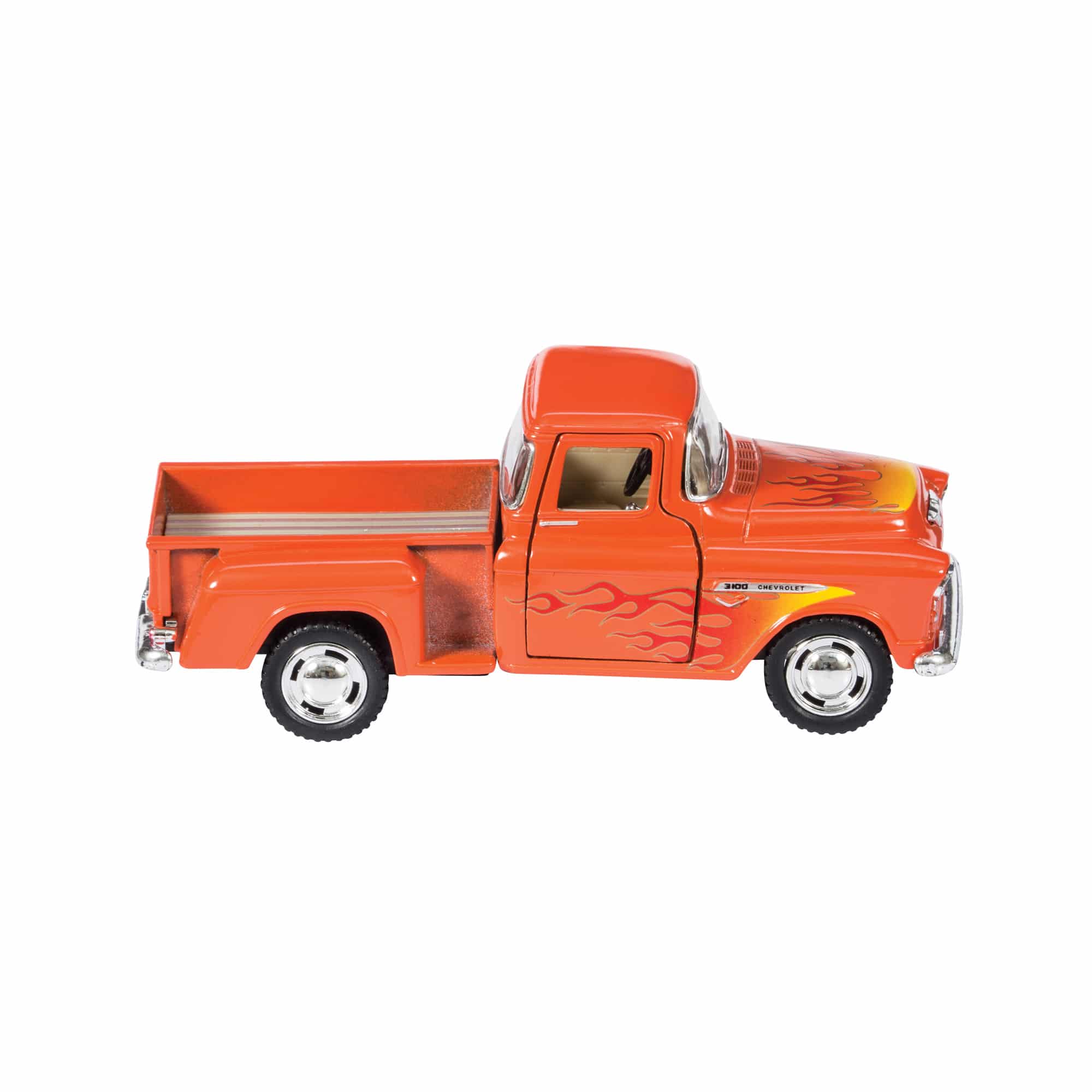 Diecast 1955 Chevy Pick Up Truck With Flames (Single) - Various Colors