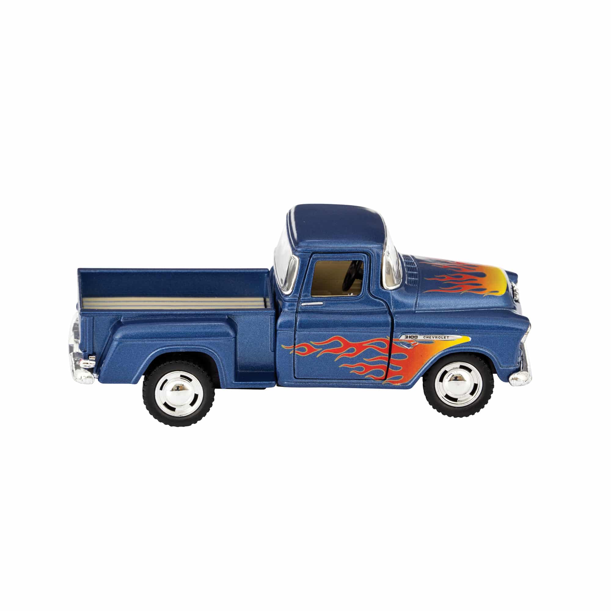 Diecast 1955 Chevy Pick Up Truck With Flames (Single) - Various Colors