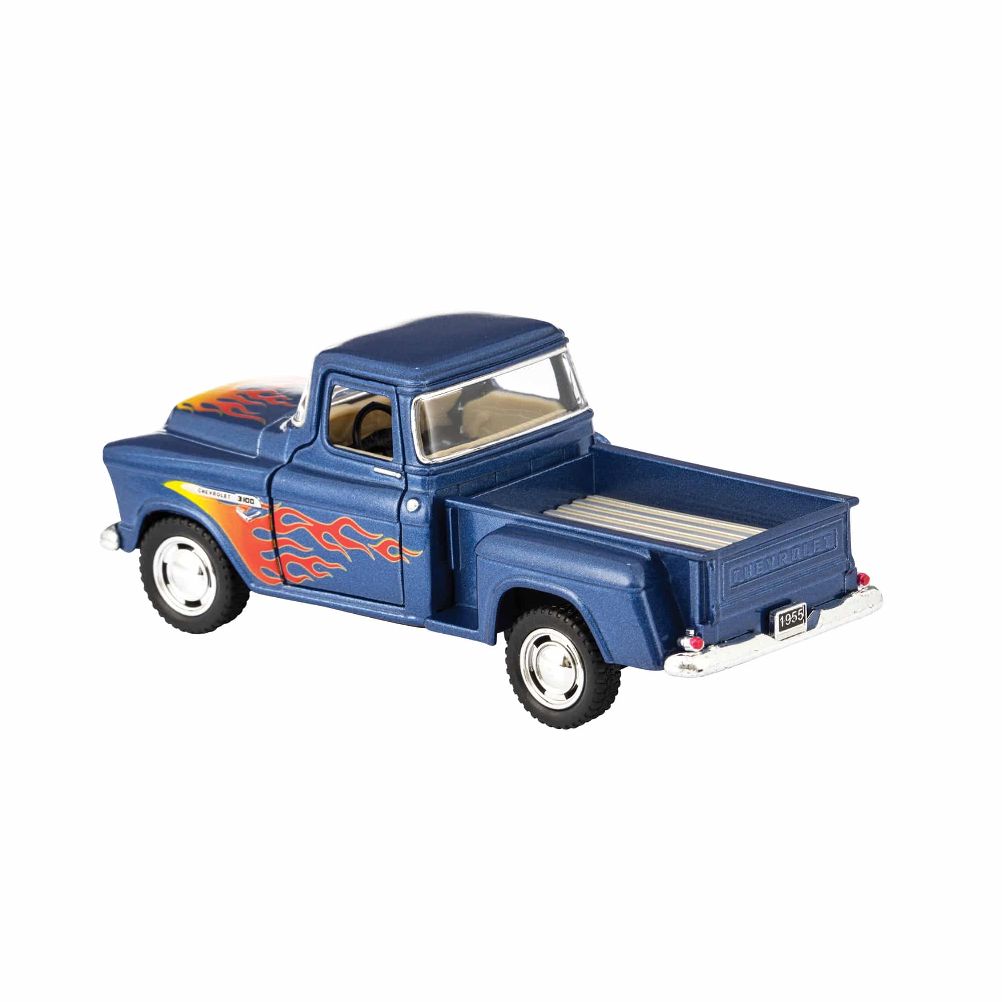 Diecast 1955 Chevy Pick Up Truck With Flames (Single) - Various Colors