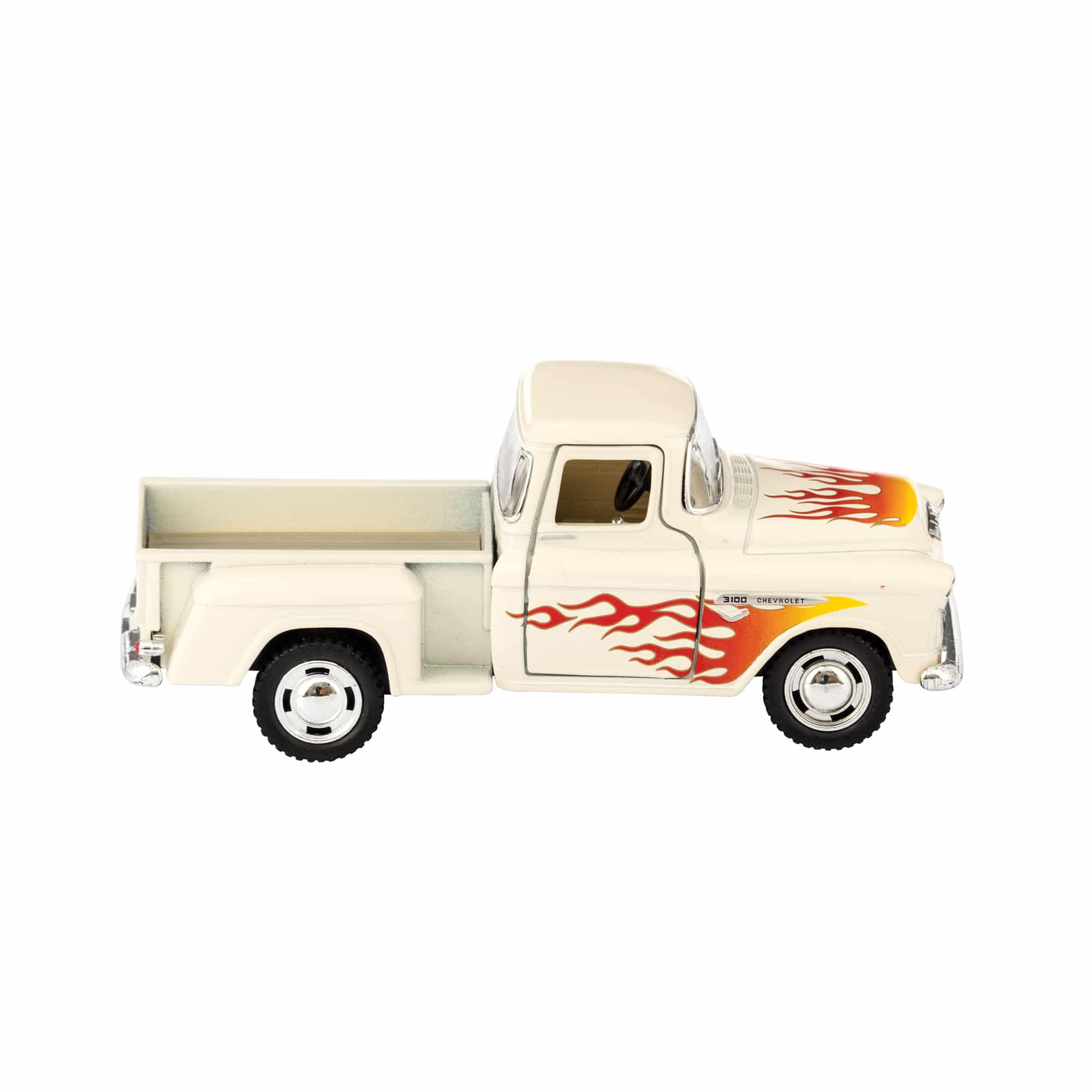 Diecast 1955 Chevy Pick Up Truck With Flames (Single) - Various Colors