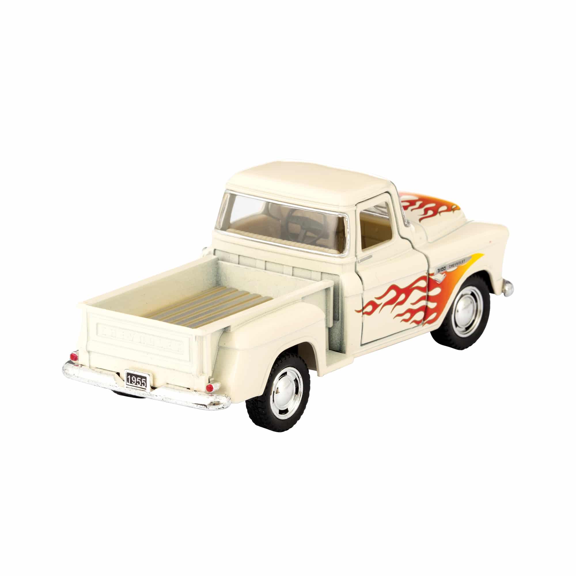 Diecast 1955 Chevy Pick Up Truck With Flames (Single) - Various Colors