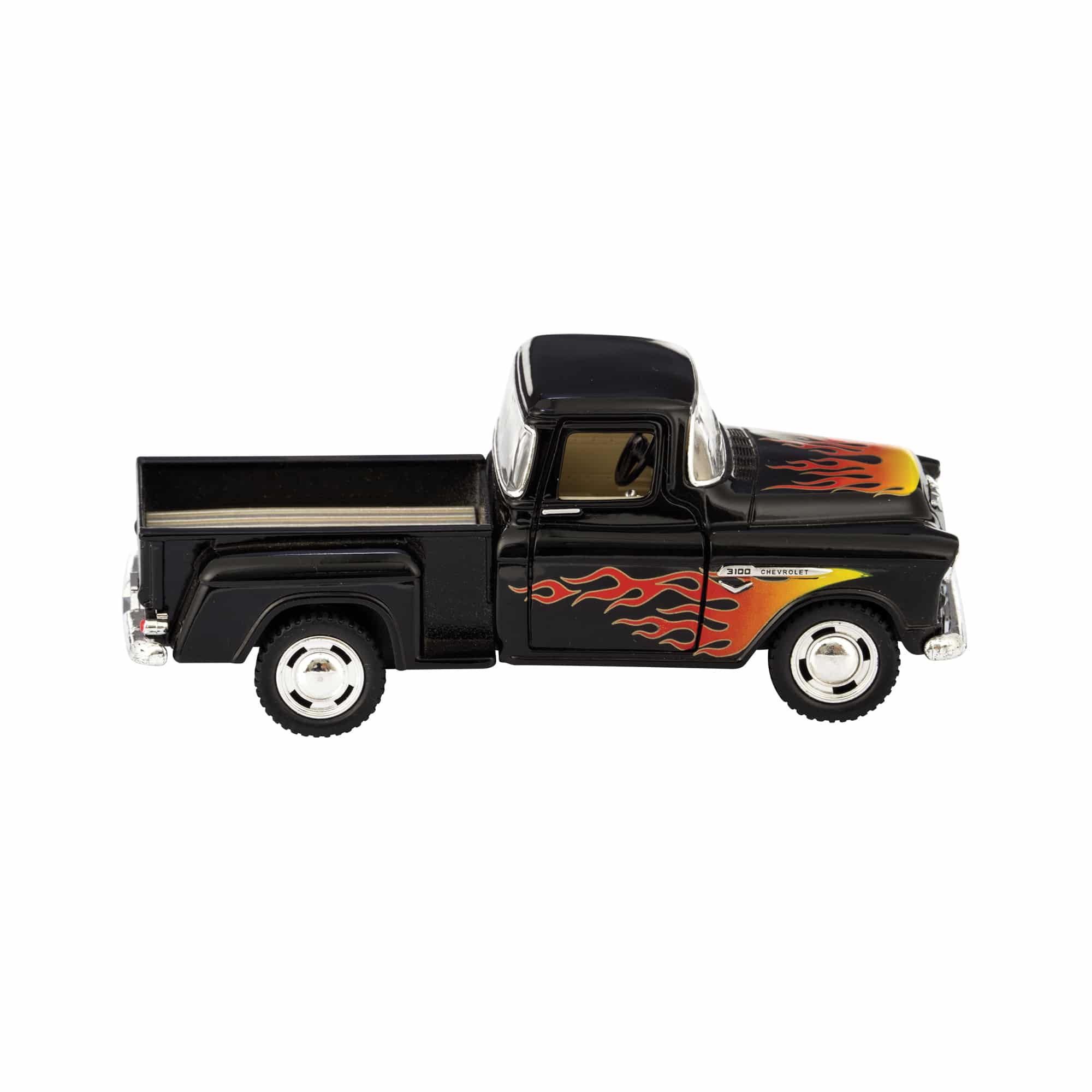 Diecast 1955 Chevy Pick Up Truck With Flames (Single) - Various Colors