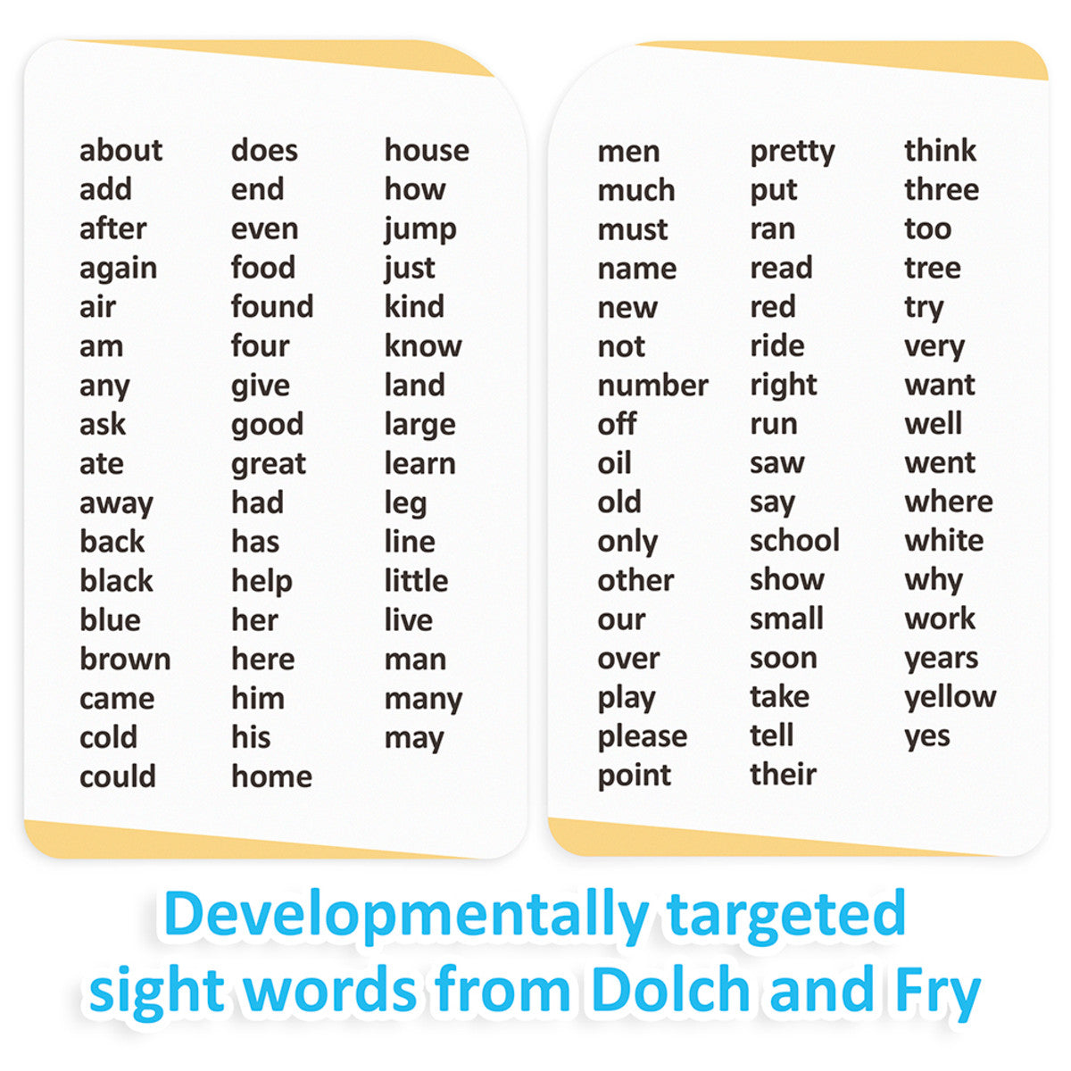 Sight Words Flashcards - Grade K    