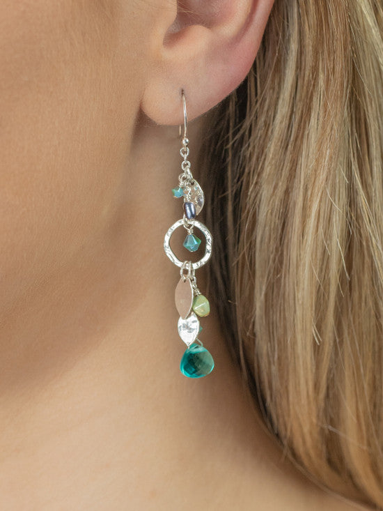 Holly Yashi Fairy Garden Drop Earrings - Lagoon    