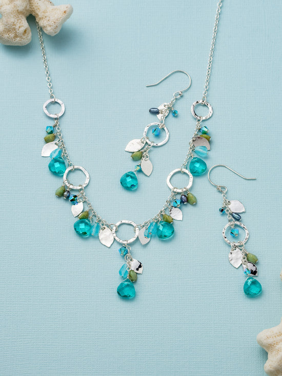 Holly Yashi Fairy Garden Drop Earrings - Lagoon    
