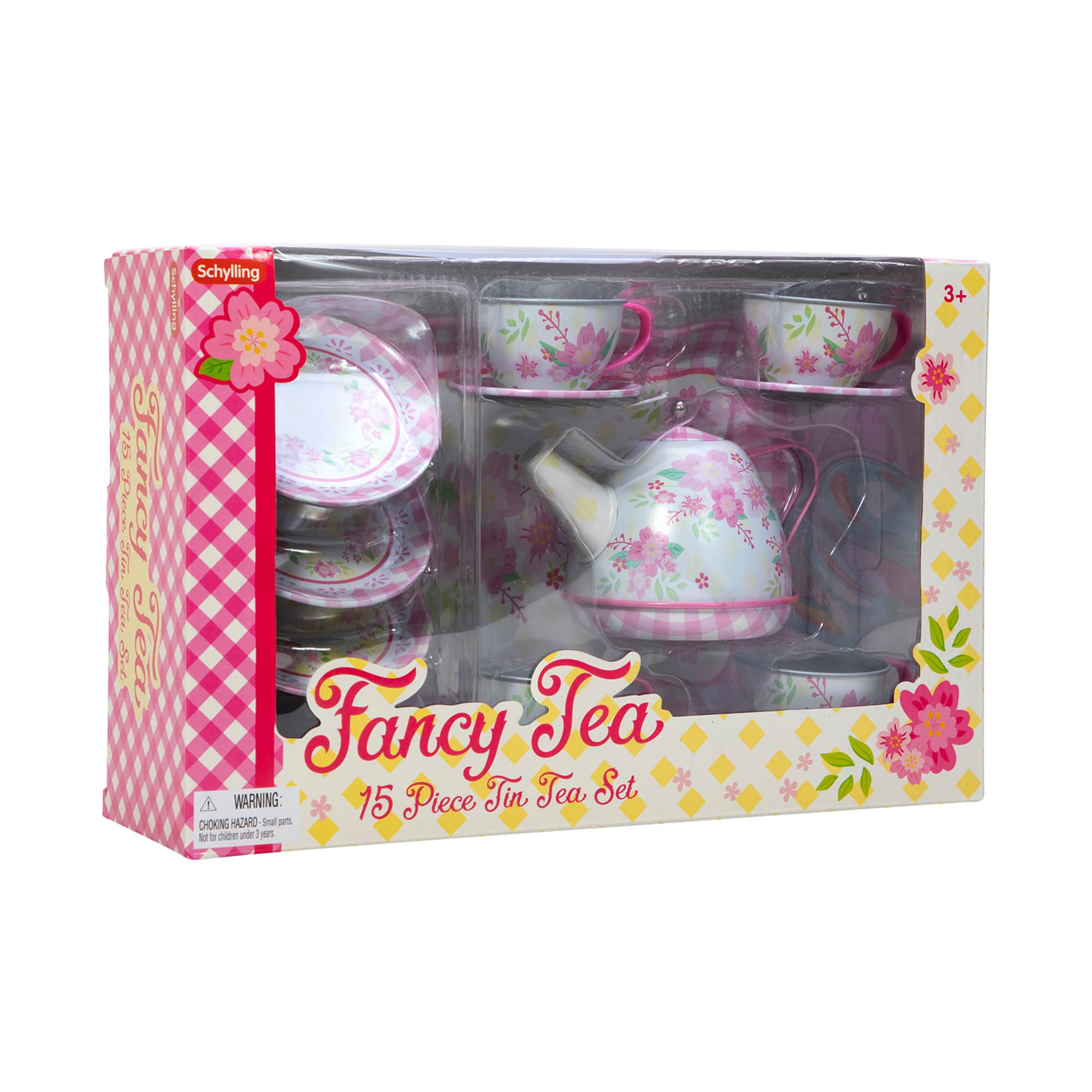 Fancy Floral Tin Tea Set    