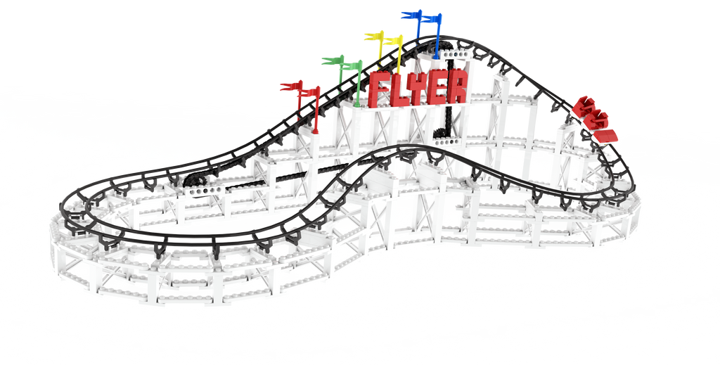 CDX Blocks Flyer Roller Coaster - 524 Pieces    