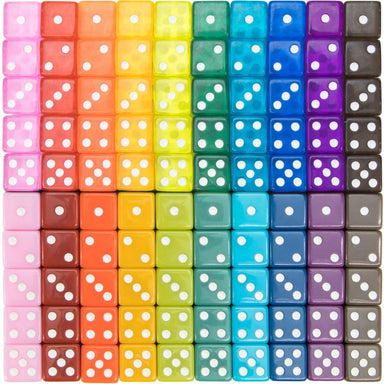 Vintage Dice - Block of 100 Assorted Dice    