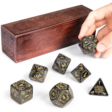Titan Dice - Nyx Smoke With Gold 25mm Polyhedral Dice    