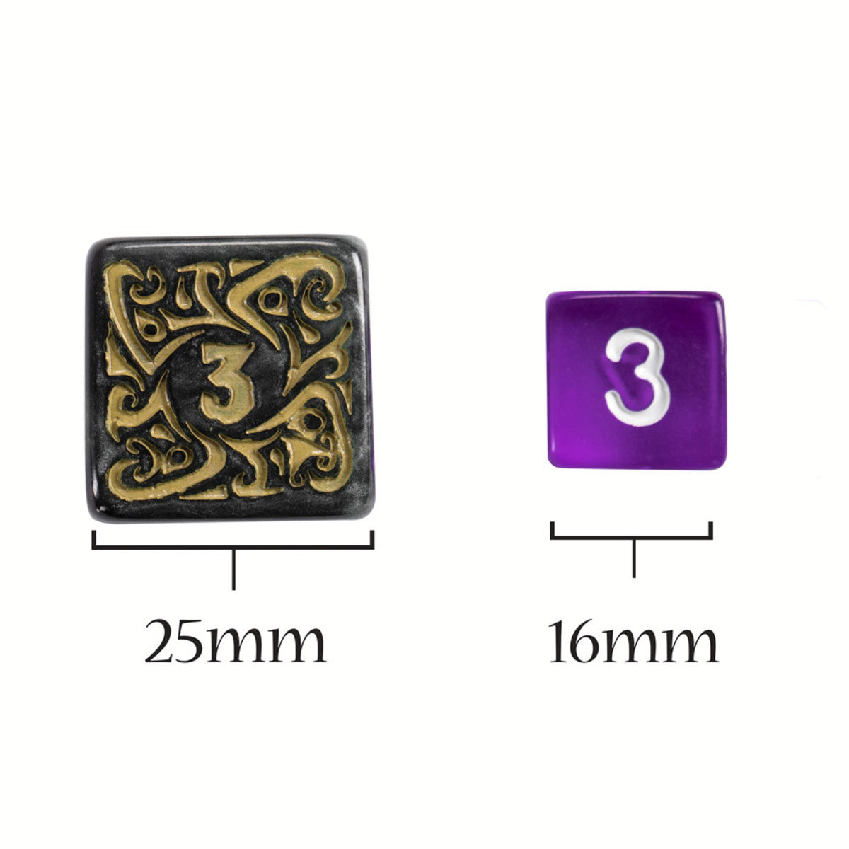 Titan Dice - Nyx Smoke With Gold 25mm Polyhedral Dice    