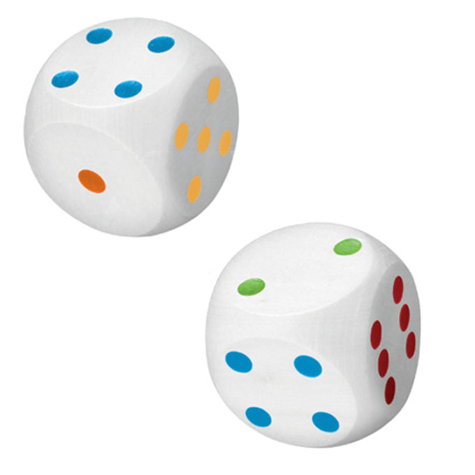 Giant Wooden Color Spot Dice (Single)