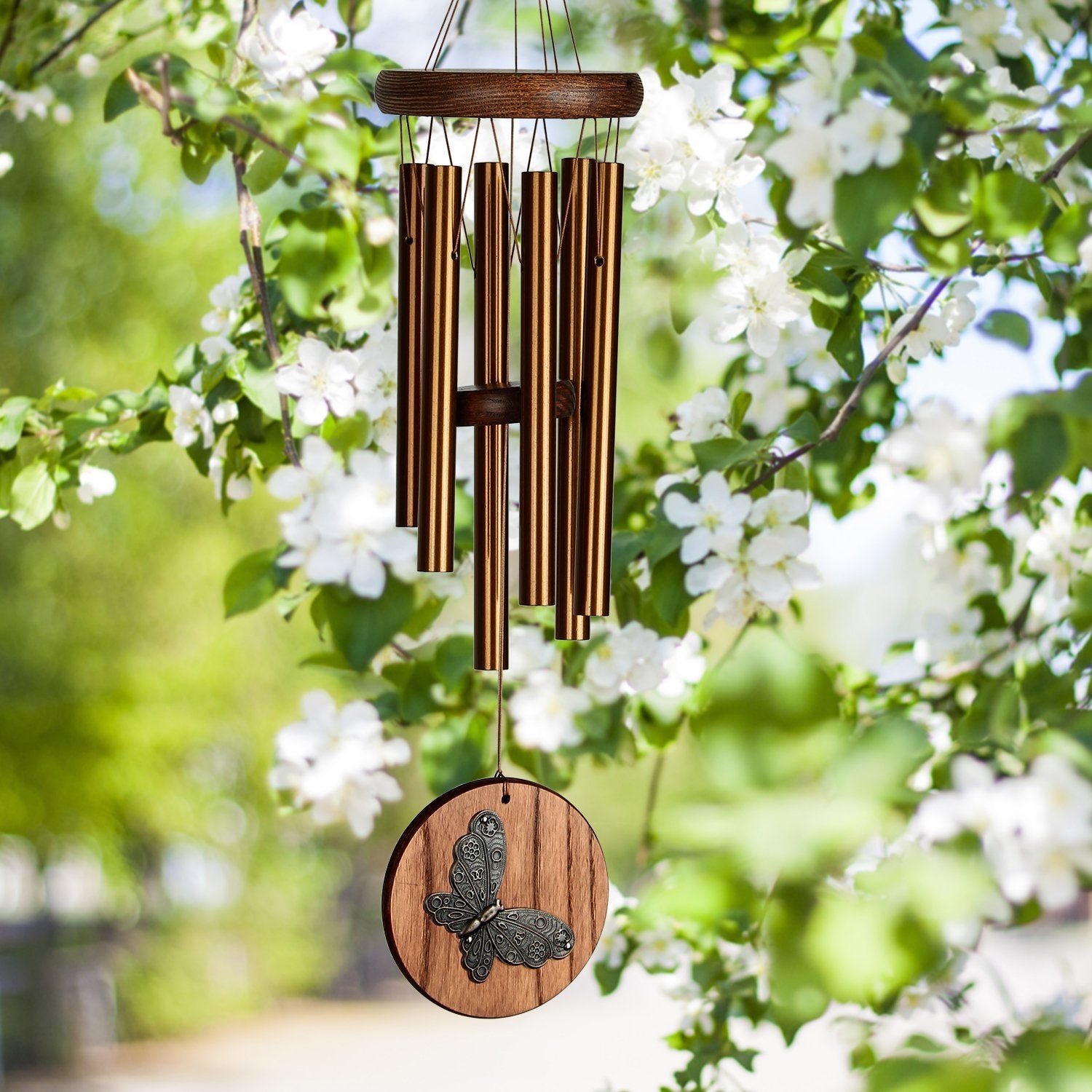 Habitats Chime - Teak Butterfly    