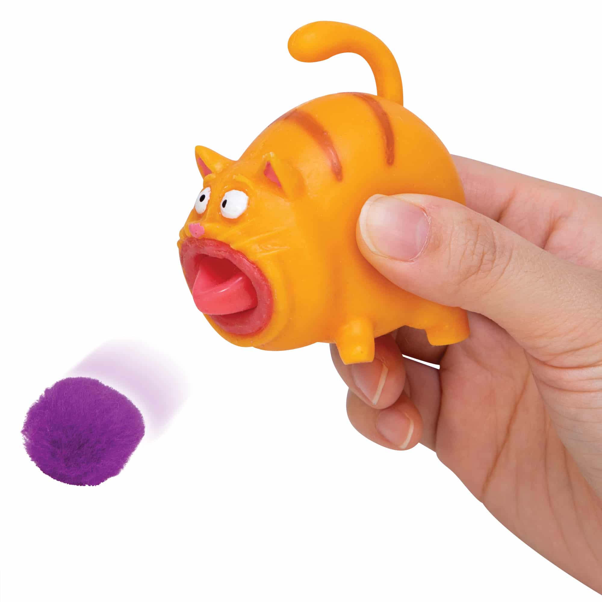 The Cat Has a Hairball! - Orange, Black or Grey Cat    
