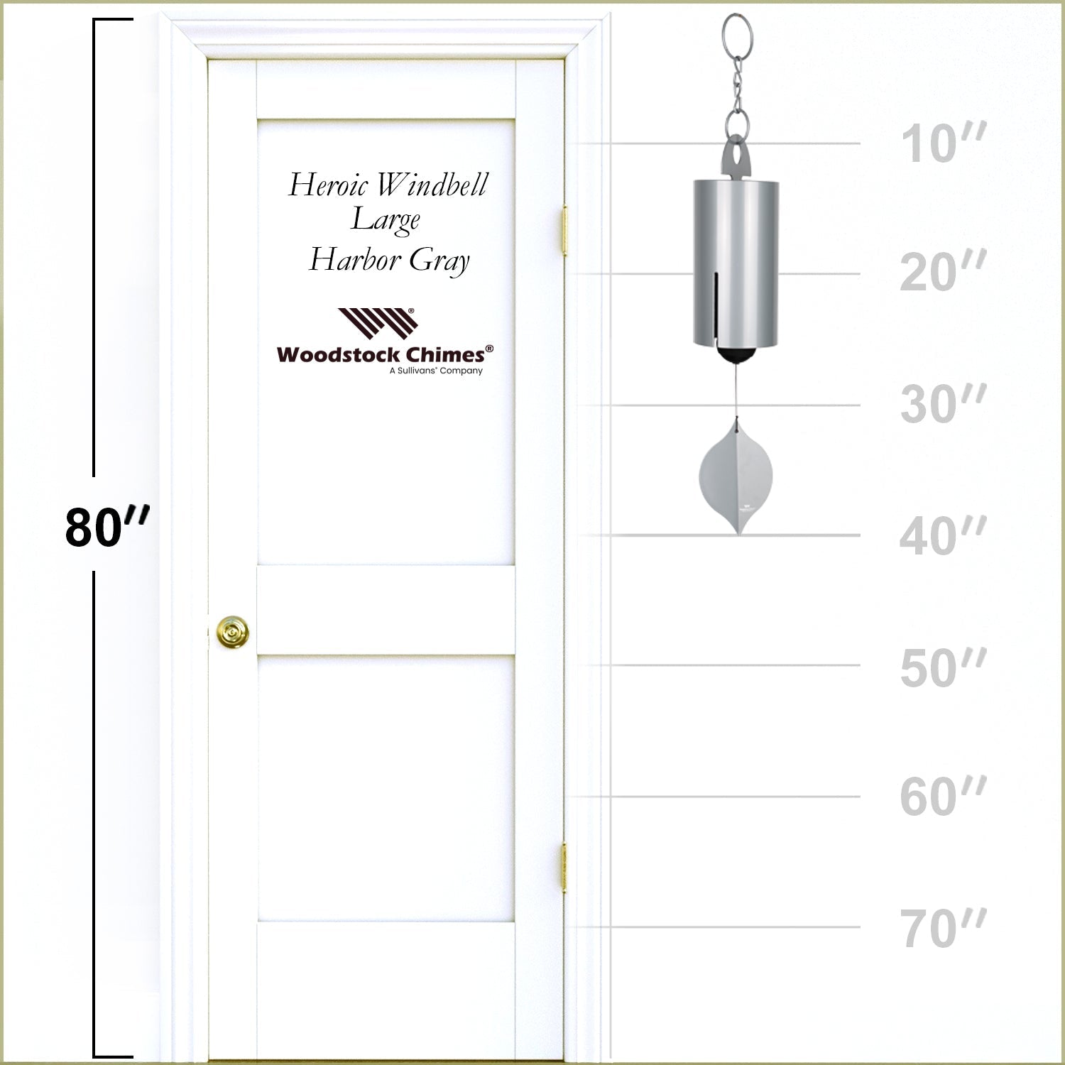 Large Heroic Windbell Harbor Gray    