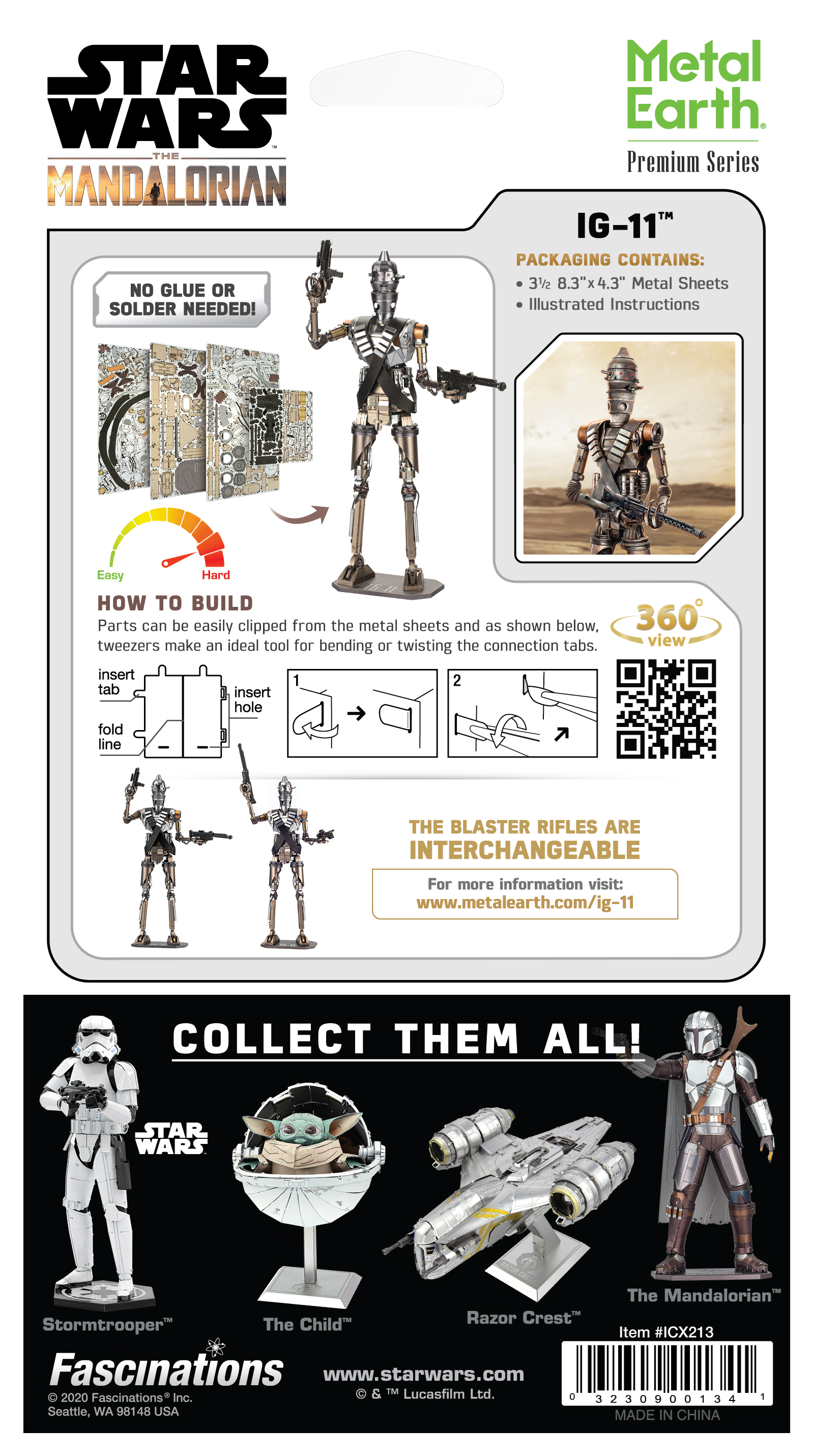 Metal Earth Iconx - Star Wars The Mandalorian IG-11    