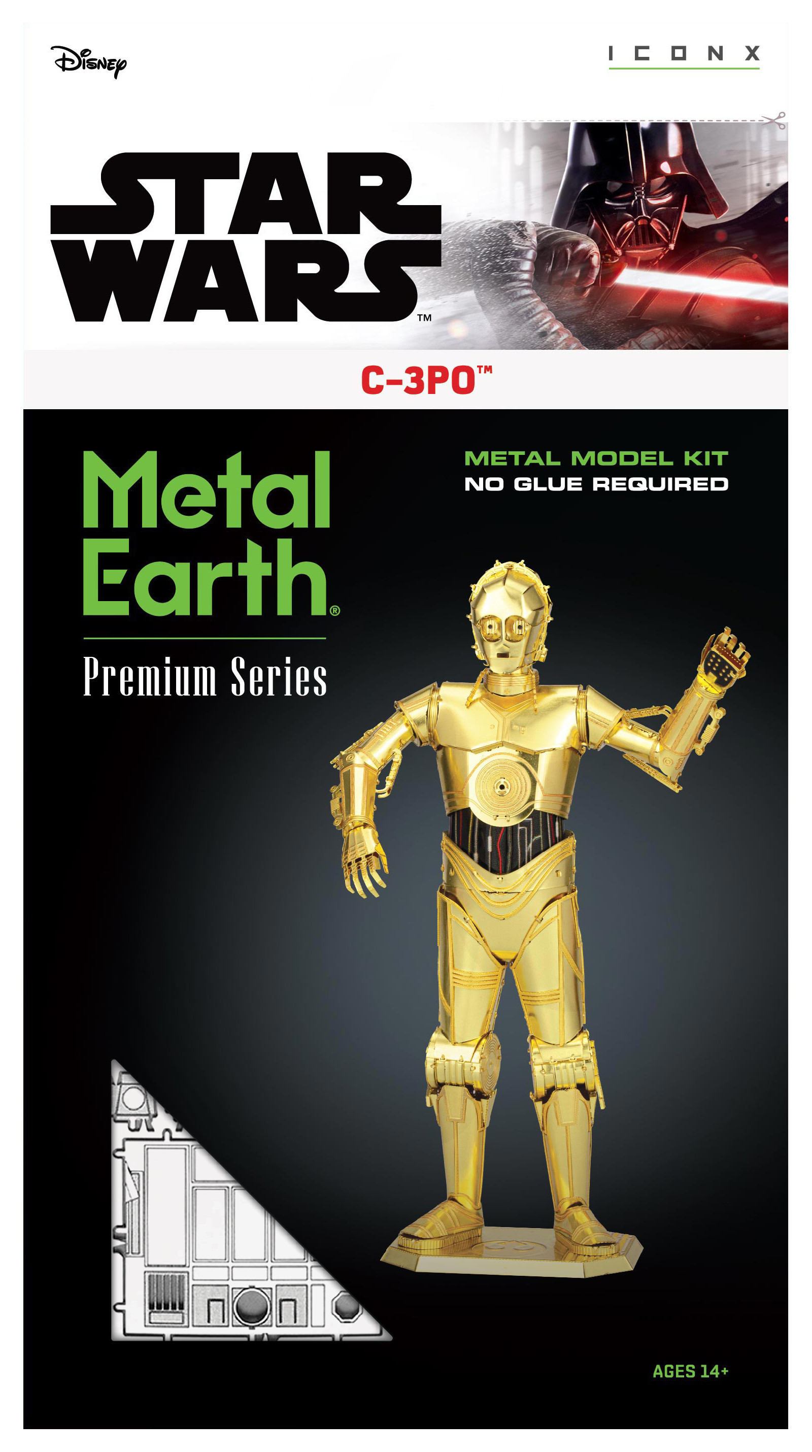 Metal Earth Iconx - Gold Star Wars C-3PO    