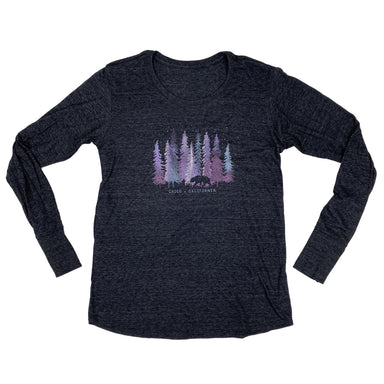 Plain Sight Chico Pines - Womens Long Sleeve T- Shirt BLACK HEATHER S  3263644.1