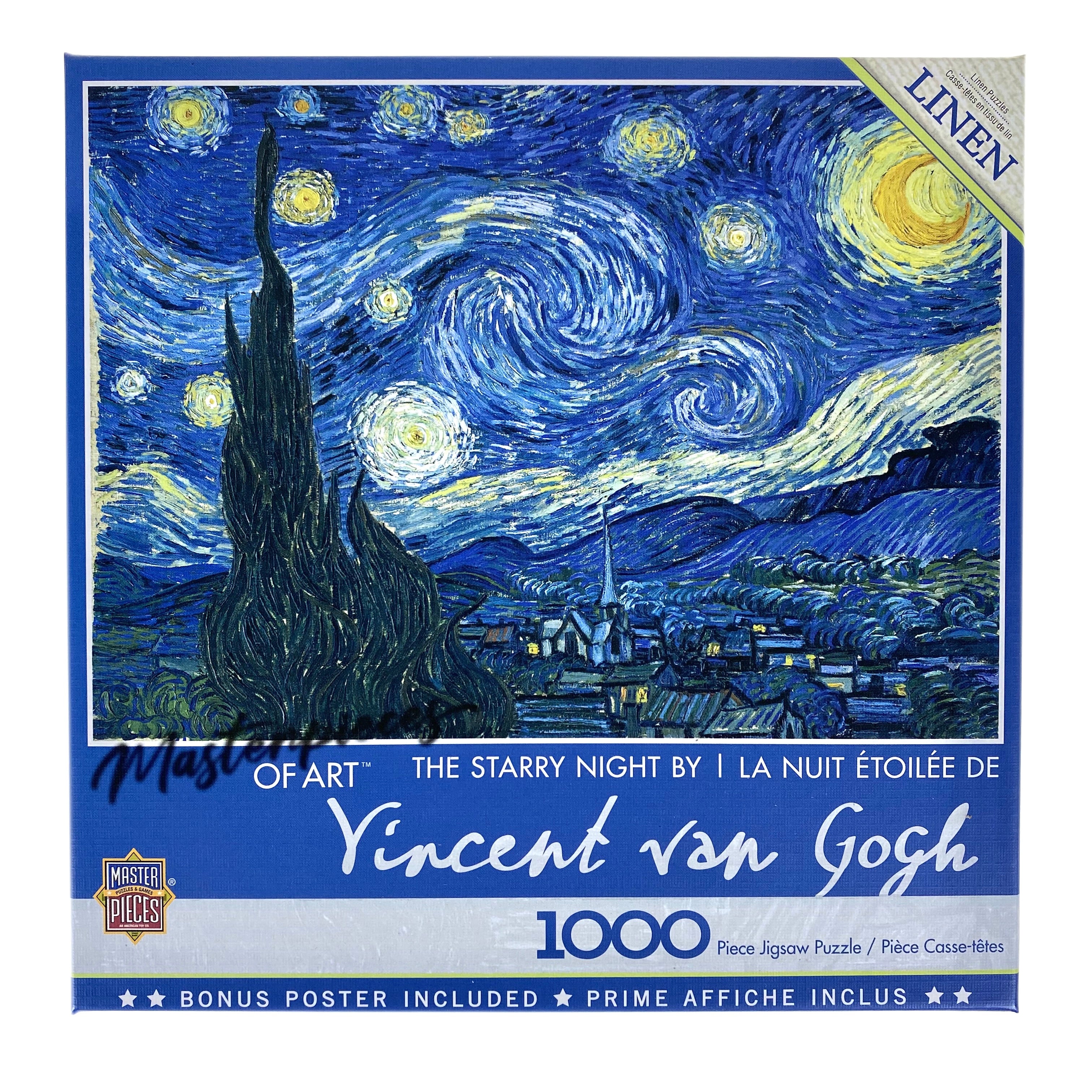 The Starry Night 1000 Piece Vincent Van Gogh Puzzle    