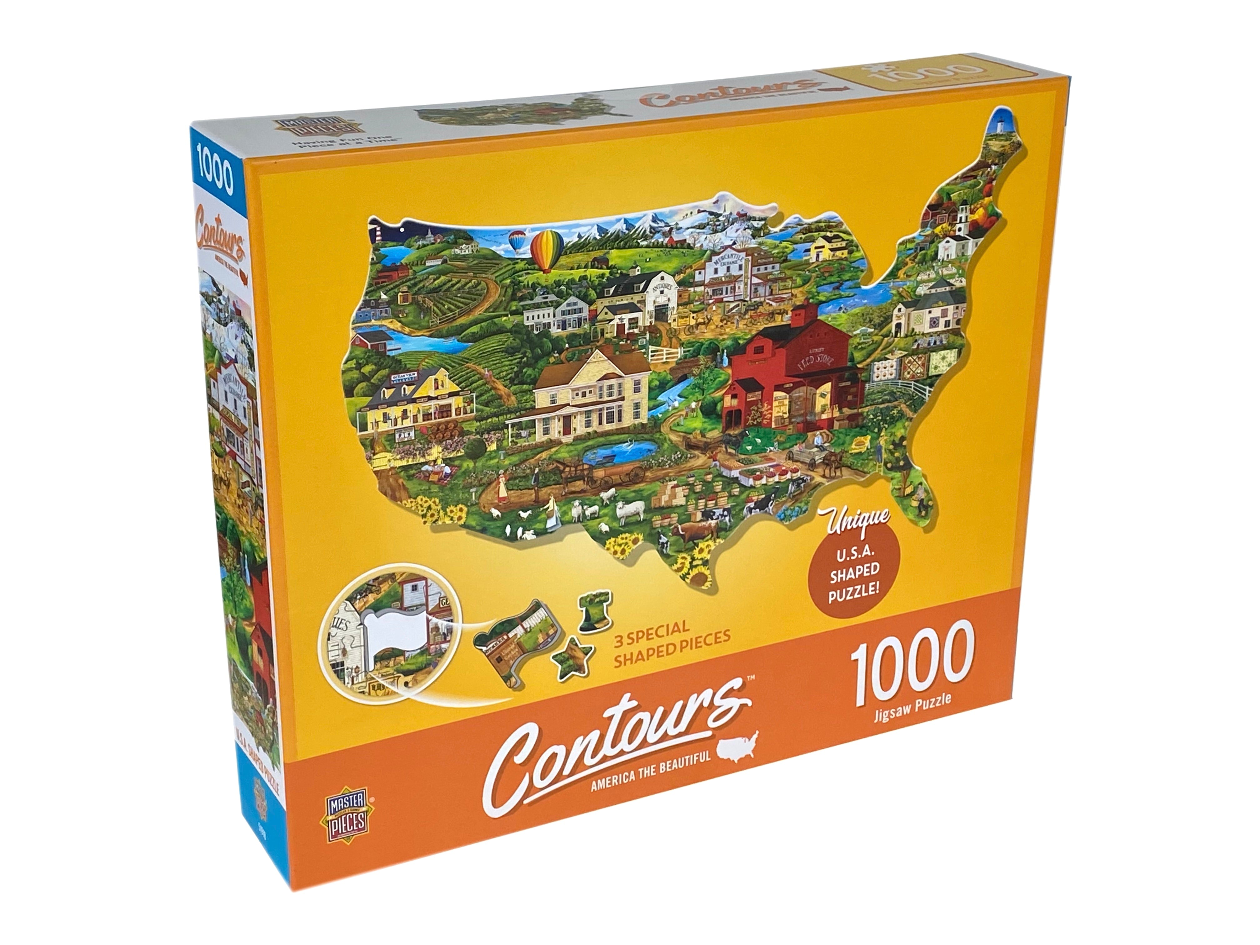 America The Beautiful 1000 Piece Contours Puzzle    