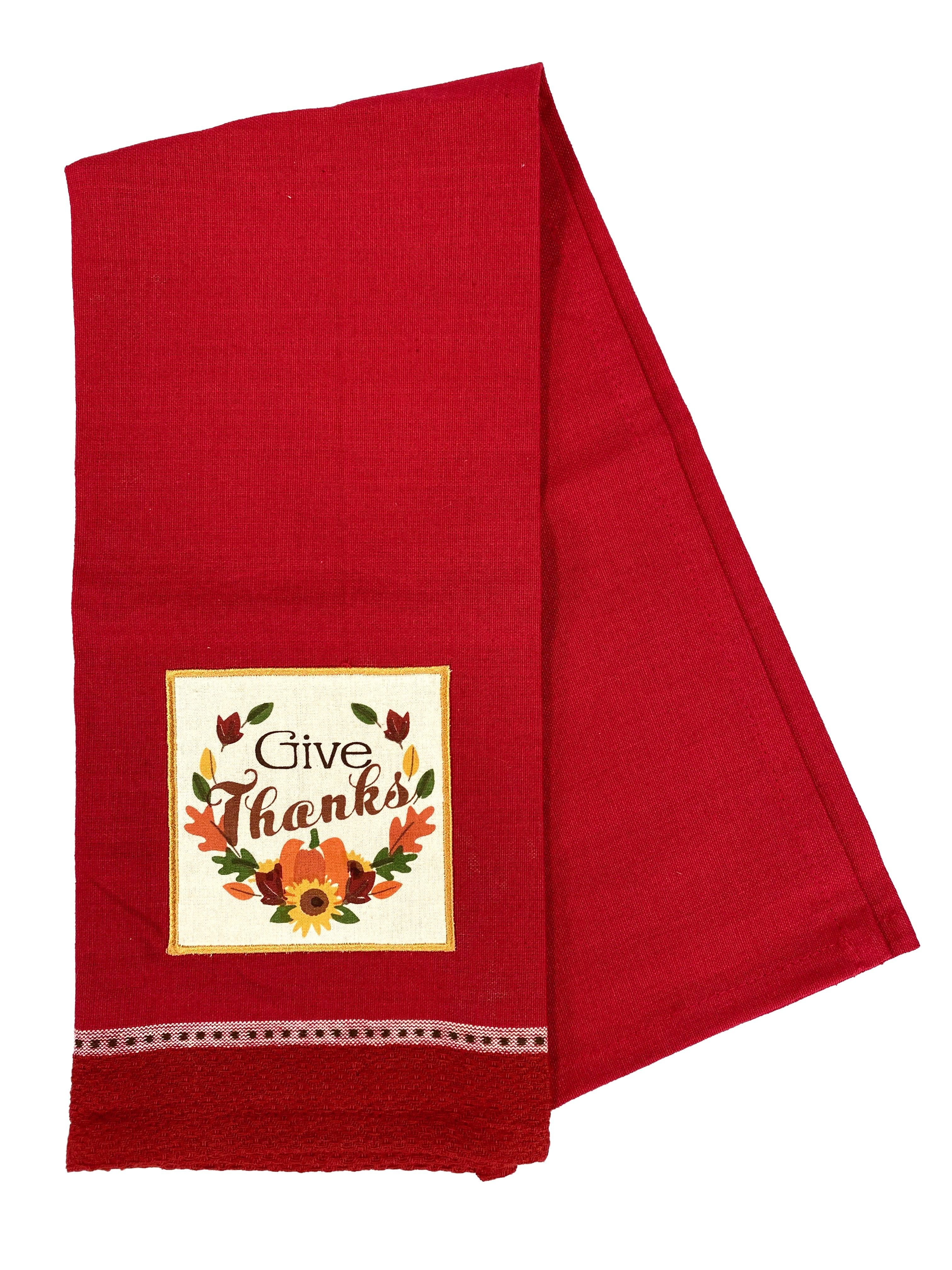 Give Thanks Applique Dishtowel    