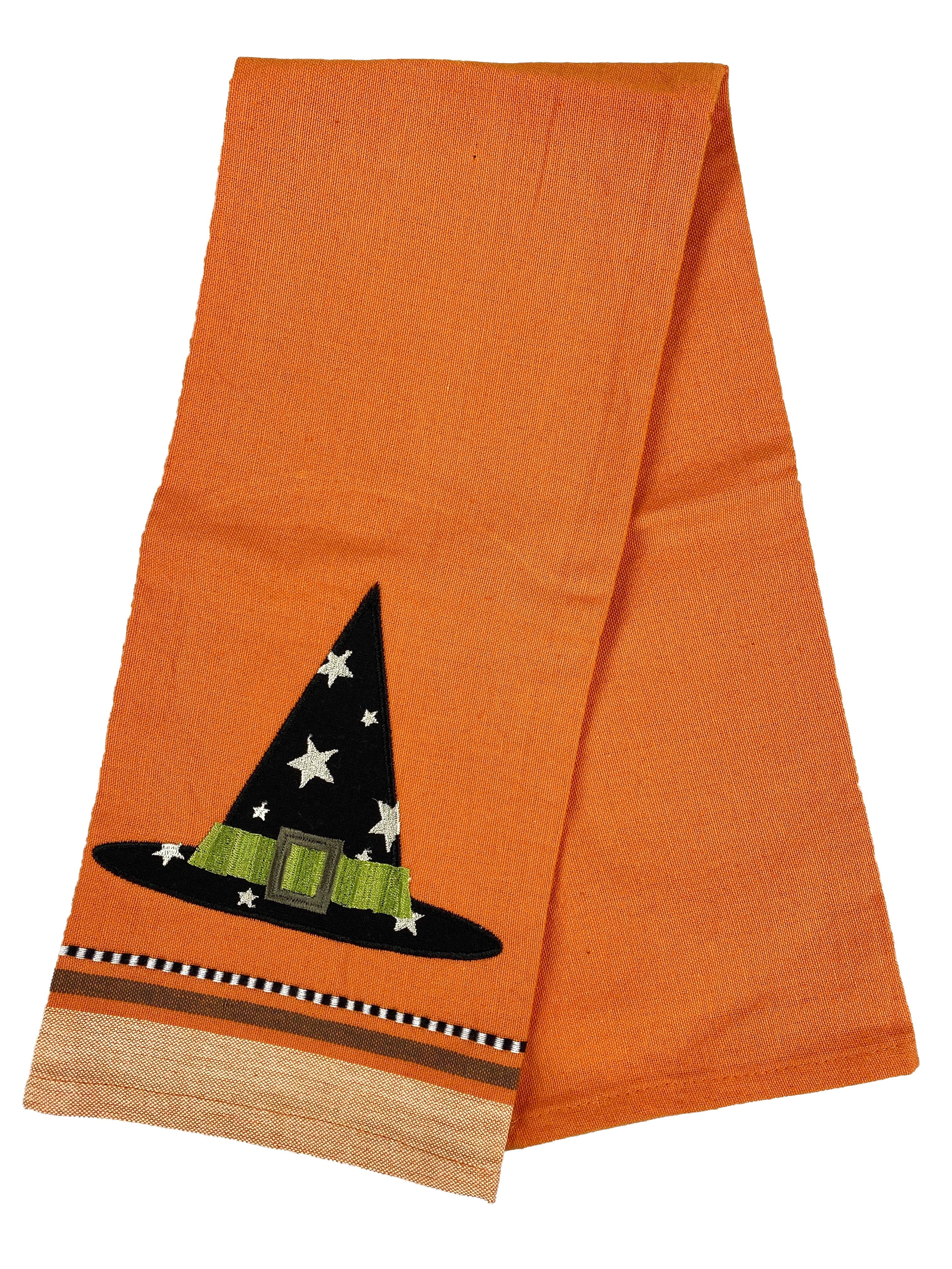 Applique Witches Hat Dishtowel    