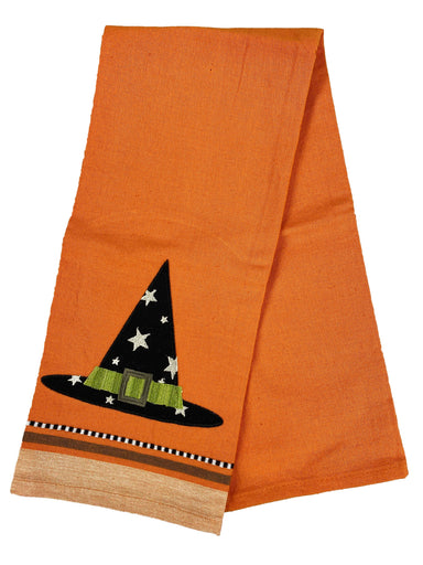 Applique Witches Hat Dishtowel    