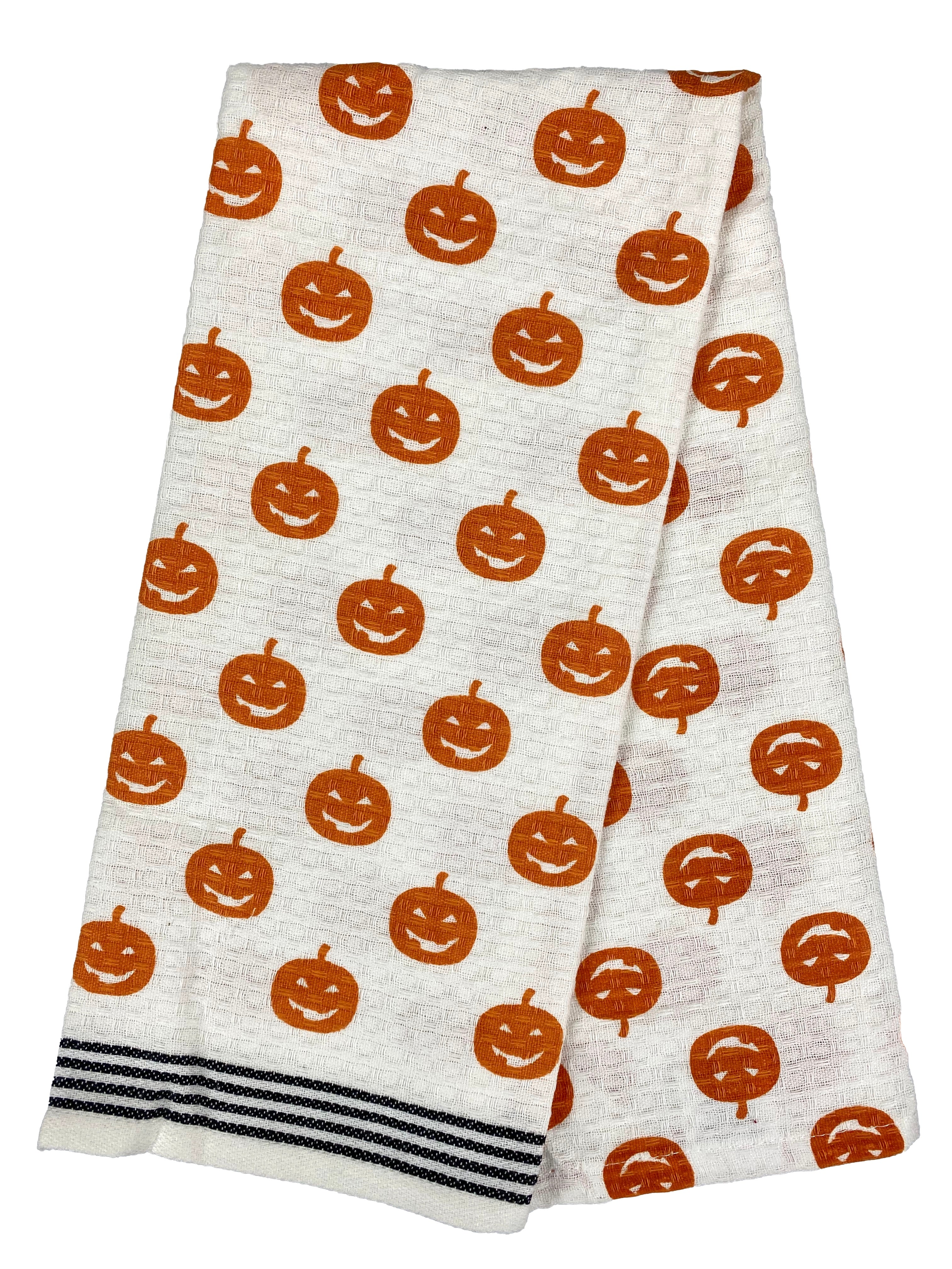 Jack O Lanterns - Waffle Weave Dishtowel    