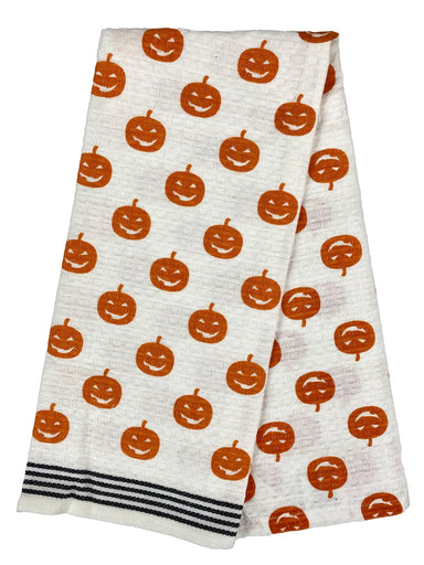 Jack O Lanterns - Waffle Weave Dishtowel    