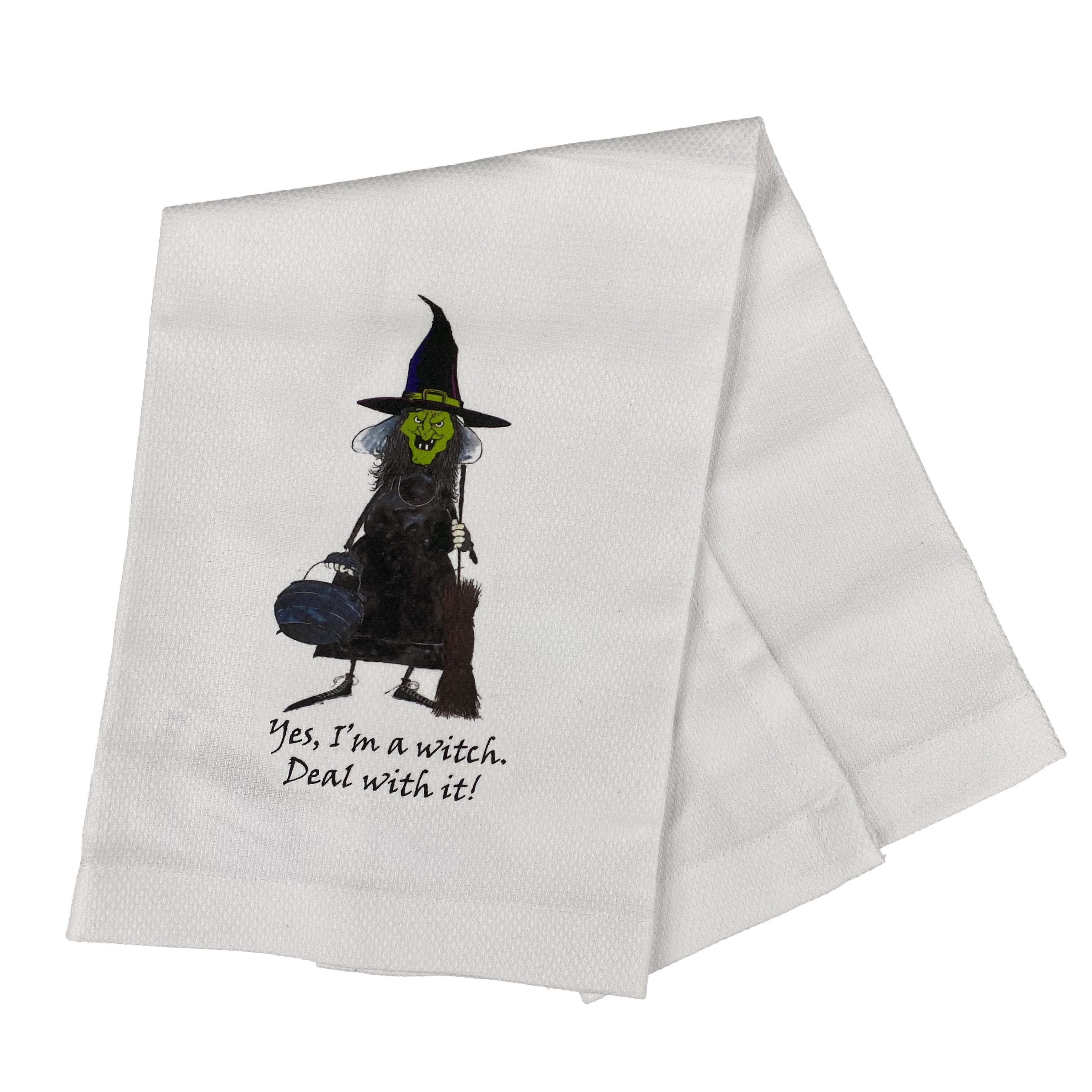 Yes, I'm A Witch Dishtowel    