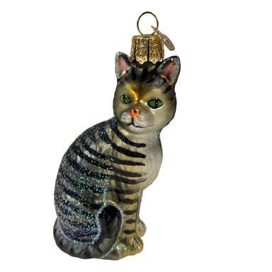 Old World Christmas - Grey Tabby Cat Ornament    