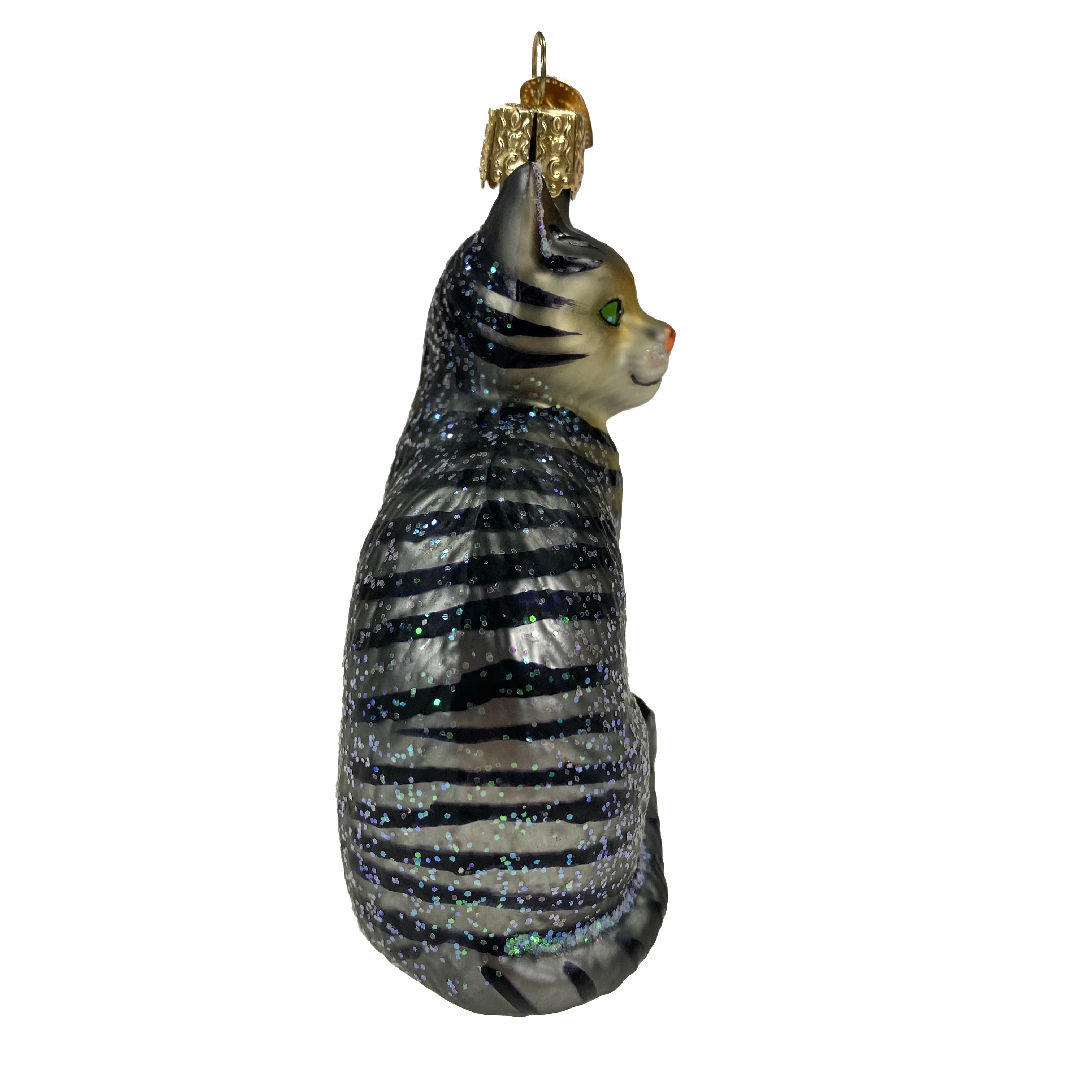 Old World Christmas - Grey Tabby Cat Ornament    