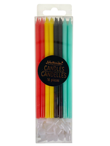 Tall Birthday Candles - Set of 16 Super Hero    