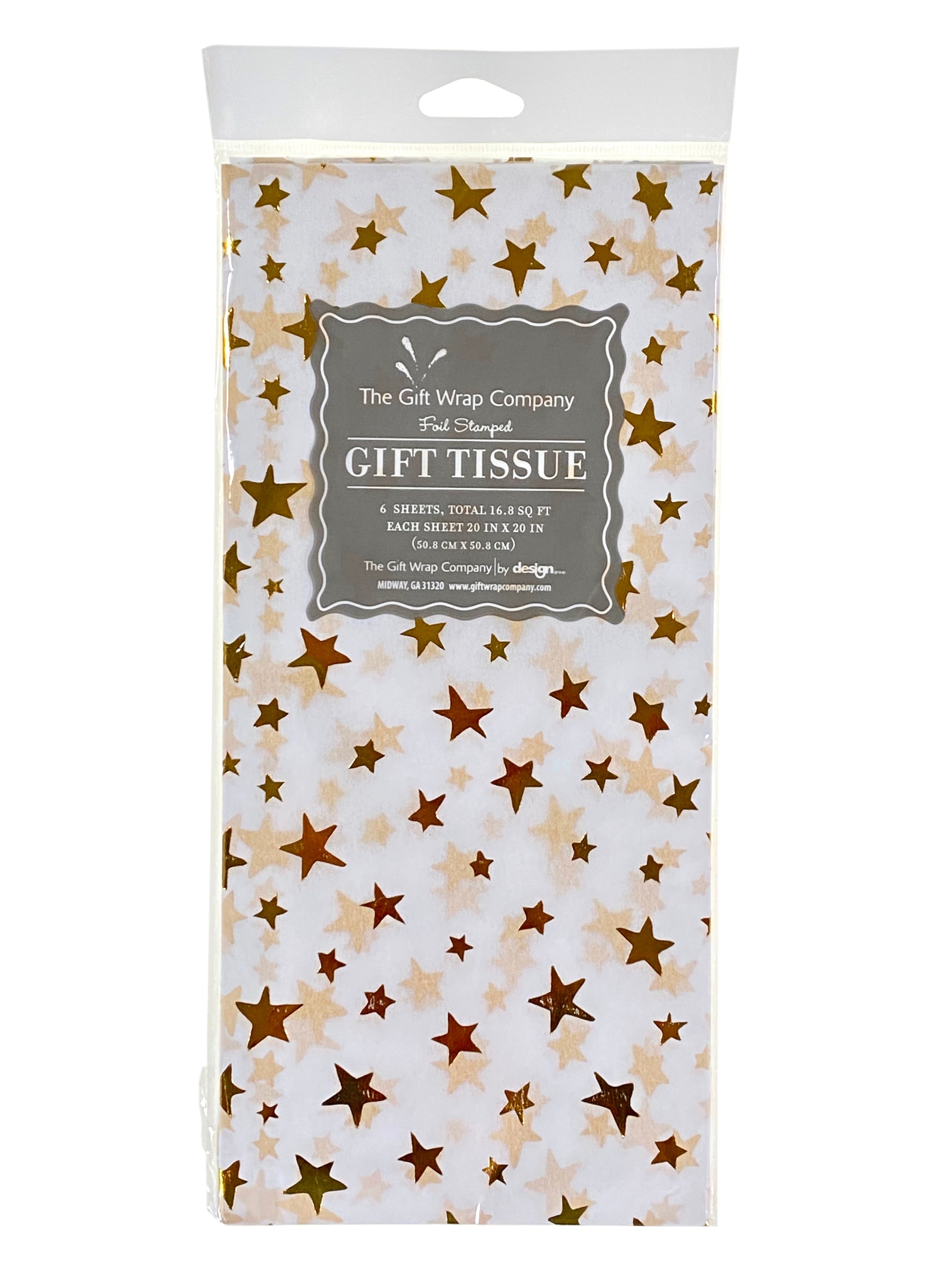 Tissue Paper - Gold Foil Stars    