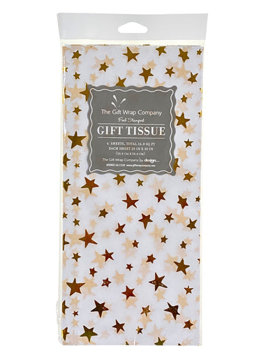 Tissue Paper - Gold Foil Stars    