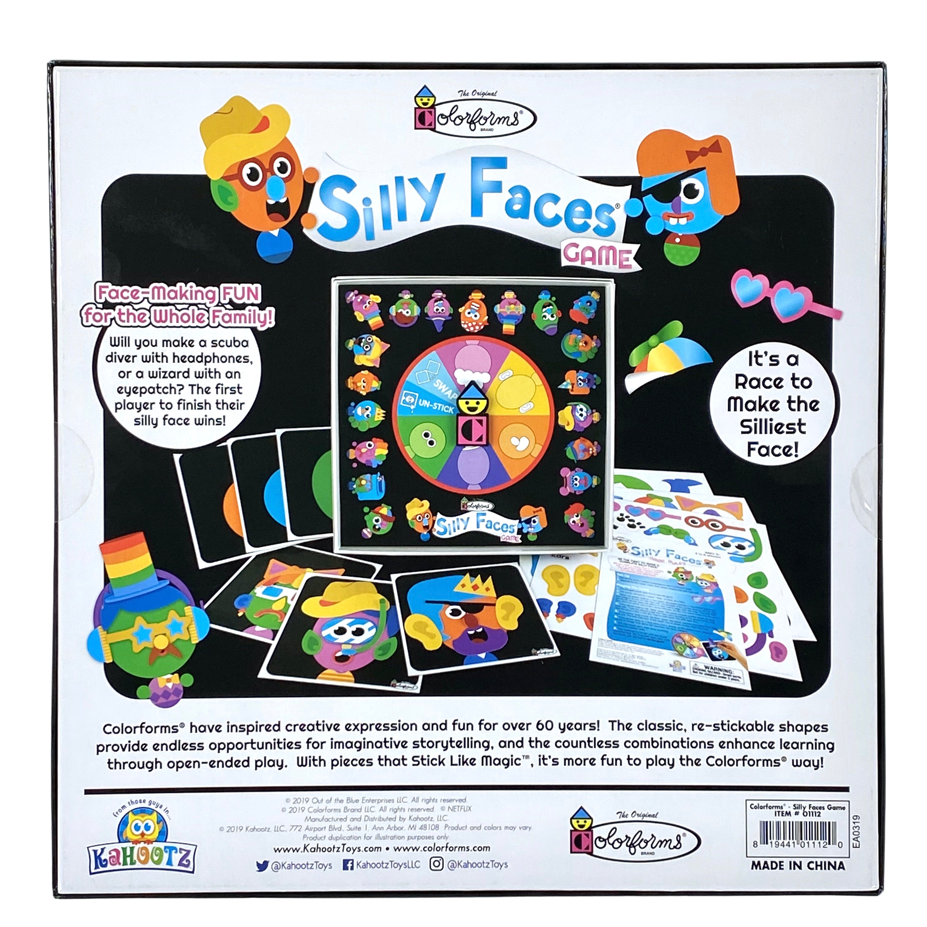 Colorforms Silly Faces Game    